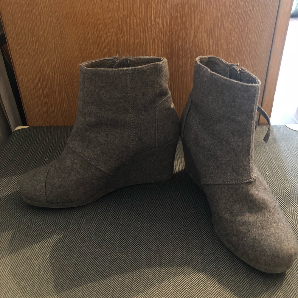 Toms Gray Ankle Boots